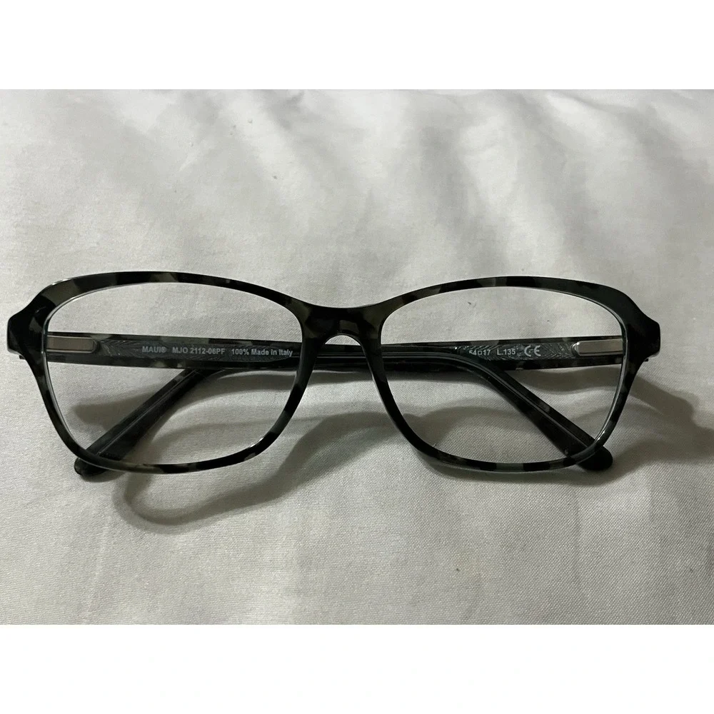 Maui Jim MJO 2112-06PF‎ Green Brown Square Eyeglasses Frames 54-17 135 Italy